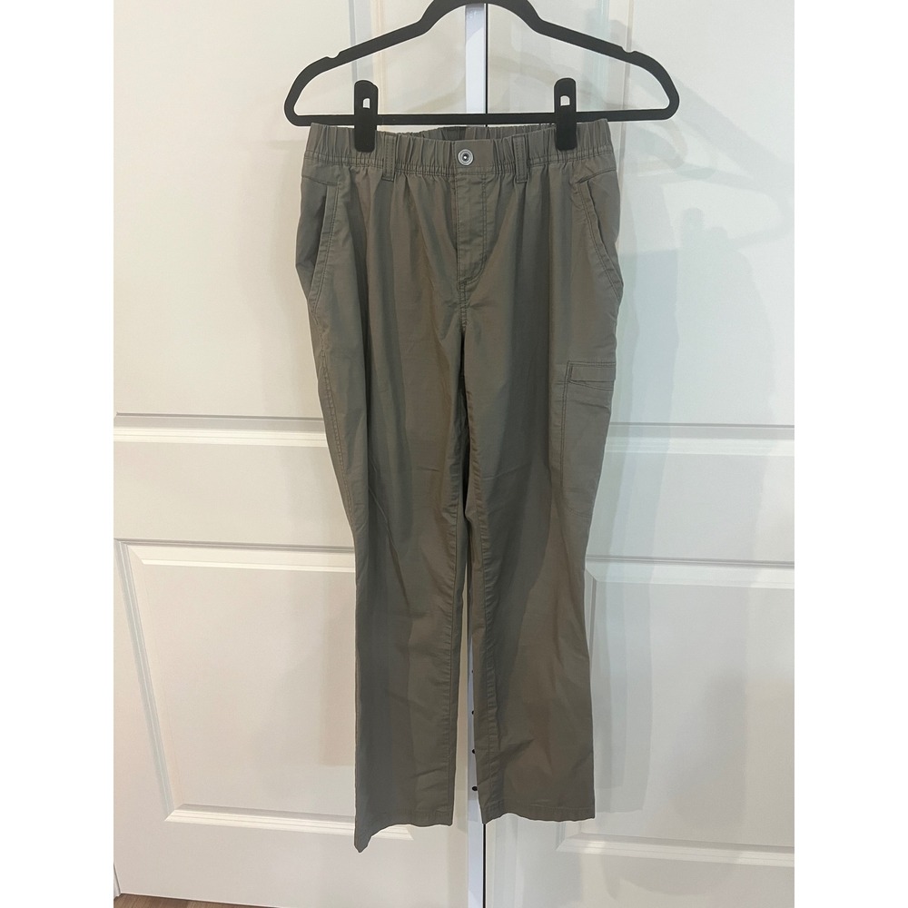 Prana Double Peak All Around  Pants Olive Green Organic Cotton Women Size 8